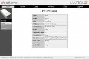 xPrintServer Admin Interface