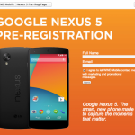Nexus 5 pre-registration in Canada Nexus 5 pre-registration in Canada