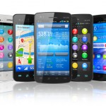 Set of touchscreen smartphones