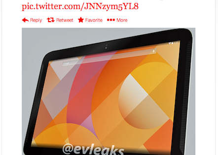 An new Nexus 10 tablet gets the @evleaks treatment
