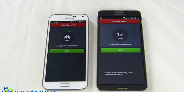 Benchmarking comparison – S5 Vs. Note 3 Octa Core