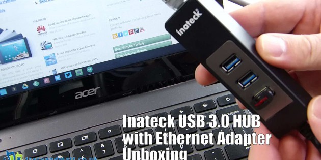 Inateck 3 Ports USB 3.0 HUB with Gigabit Ethernet Network Adapter Unboxing