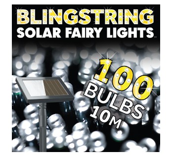 WIN Blingstring Solar Fairy Lights White 100 LEDs